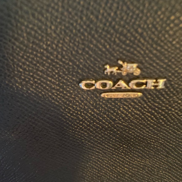 Coach Navy Leather Satchel - Picture 4 of 10